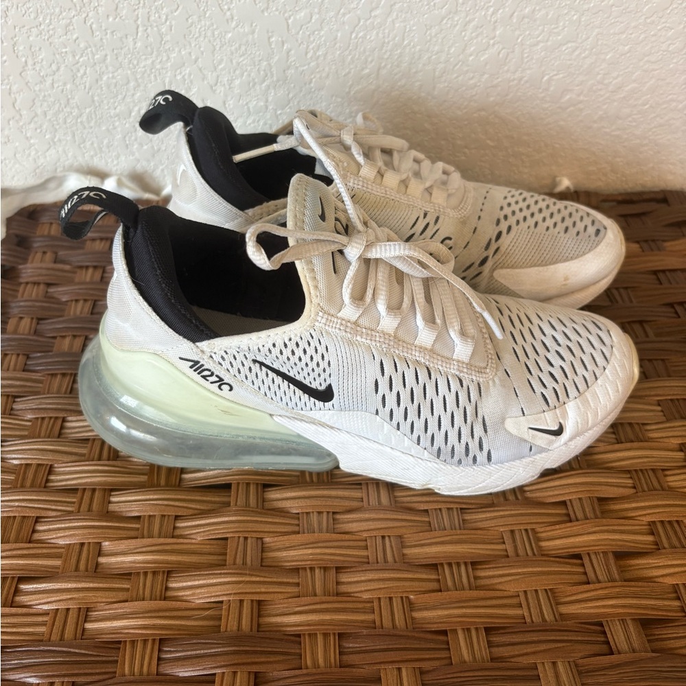 Nike Air Max 270 White and Black Sneakers